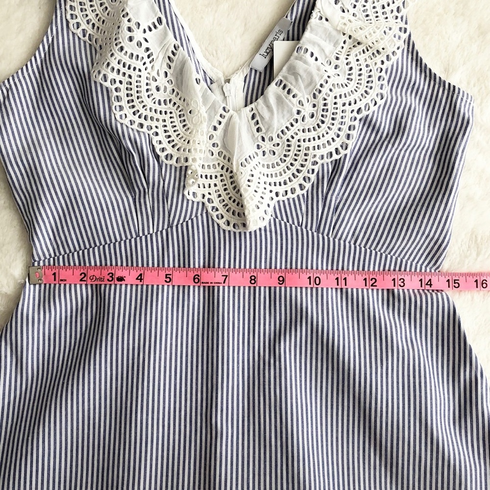 Lucy Paris | Striped Eyelet Trim Dress *NWT* - Picture 14 of 15